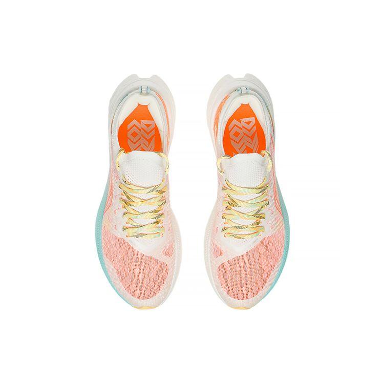 Li Ning Feidian Discovery One-Piece Woven High-Rebound Racing Running Shoes Women Running Shoes Orange White Blue ARMS008-5