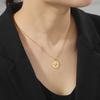 Cazador North Star Pendant Necklace for Women Gold Color Coin Stainless Steel Choker Chain Necklace Jewelry Mother Day Gift New