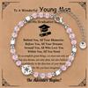 Graduation Bracelet Stainless Steel Compass Amazonite Amethyst Beads 2026 Gift for Women High School College Graduate