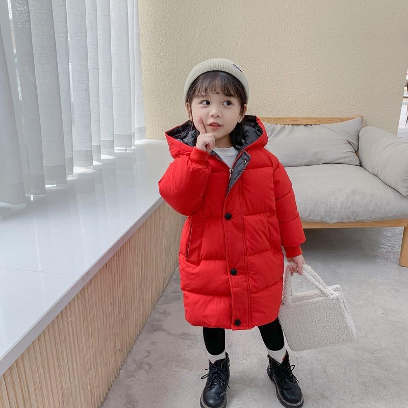 Manteau d'hiver en duvet pour enfants, Parka rembourrée en coton