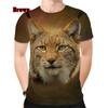 Men Woman Spring/Summer Printed 3D Animal Lynx Harajuku Streetwear Short Sleeve Unisex Hip Hop T-shirt XS-5XL