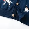 Kids' Spring/Autumn Korean Cartoon Puppy Jacquard Cotton Cardigan Sweater for Boys & Girls