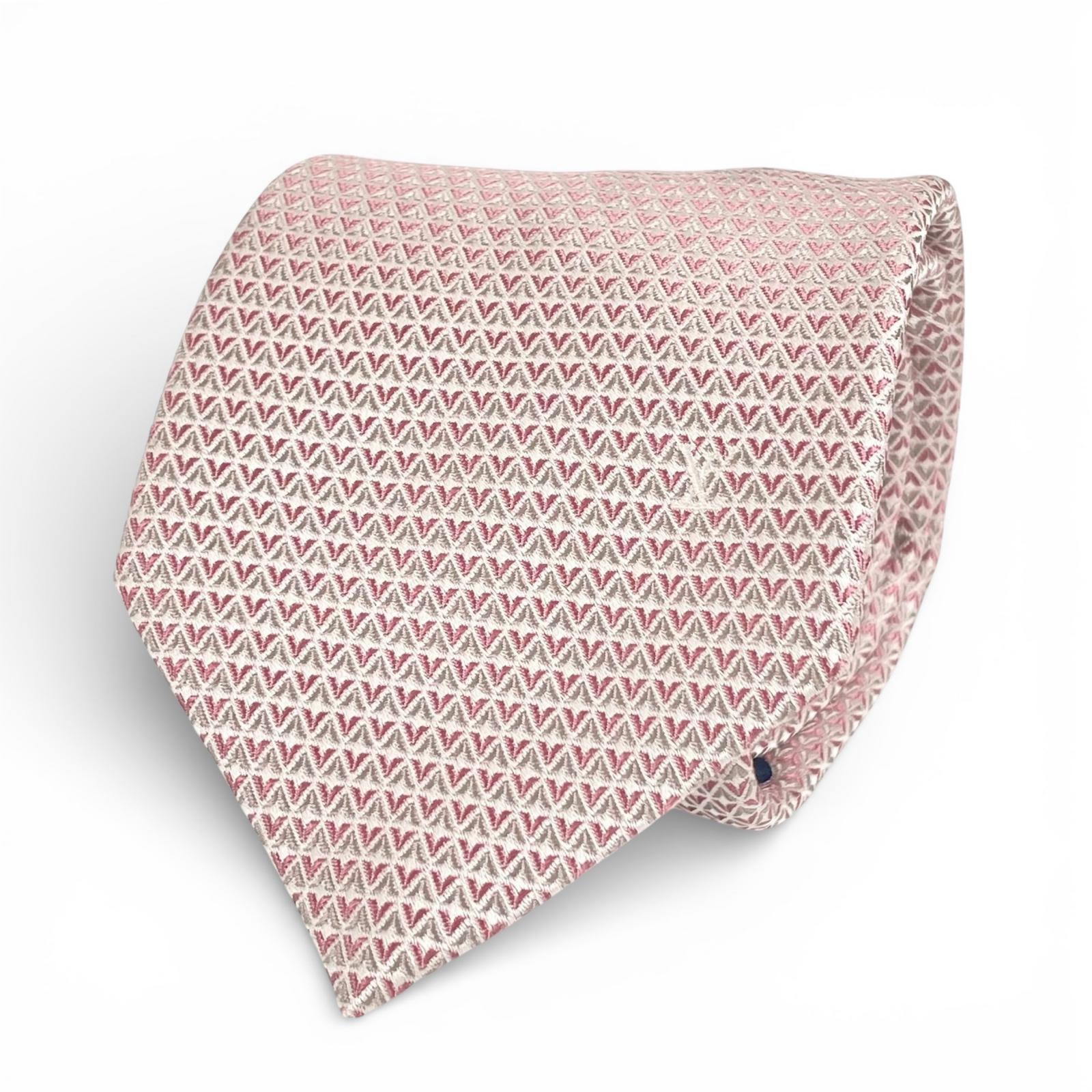Excellent LOUIS VUITTON tie LV logo pink silk mens M71210 Used