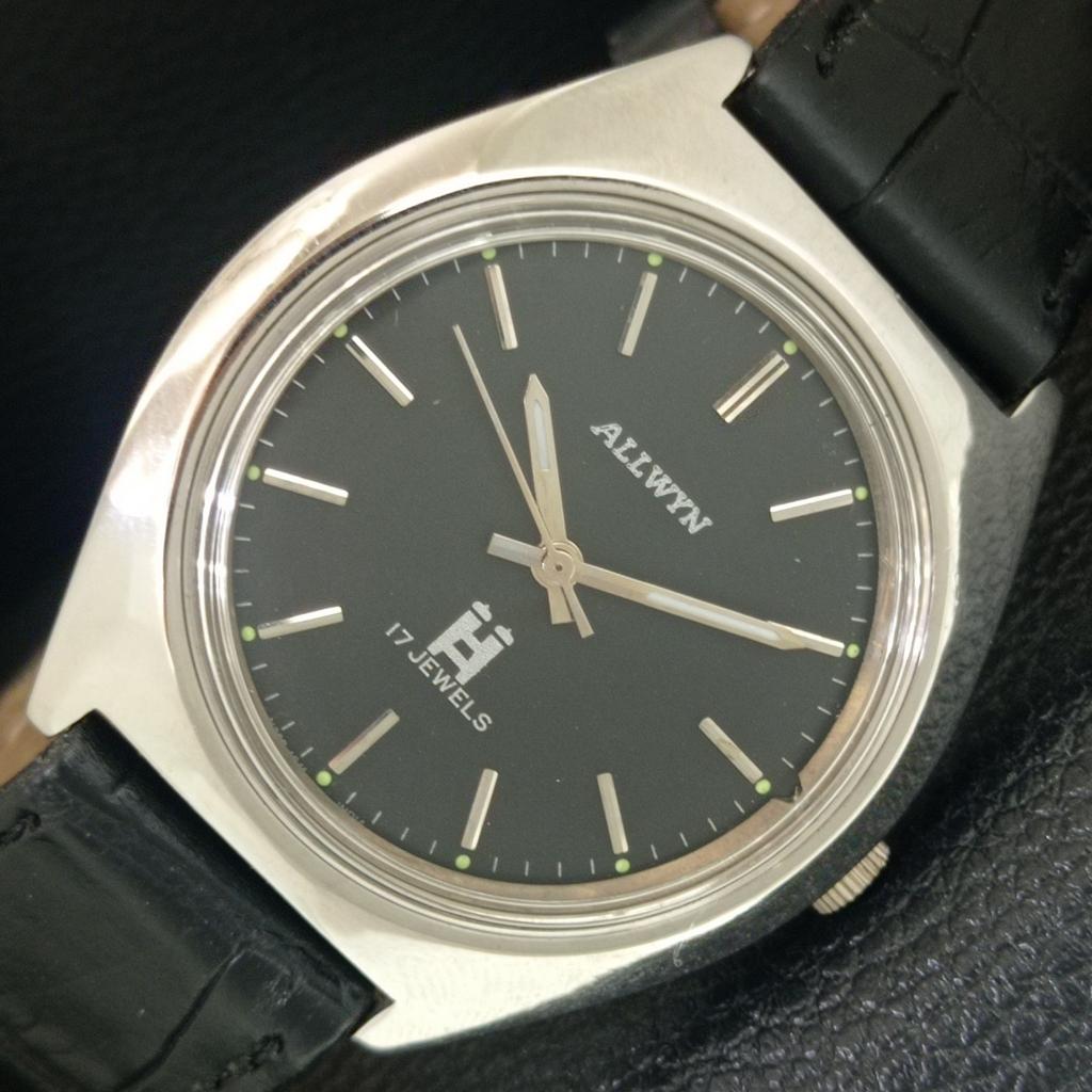 ВИНТАЖНЫЕ МЕХАНИЧЕСКИЕ ЧАСЫ ALLWYN 6300A ИНДИЙСКИЕ МУЖСКИЕ ОРИГИНАЛЬНЫЙ ЦИФЕРБЛАТ a703985-1