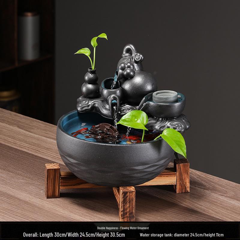 Feng Shui Flowing Water Ball Fountain for Living Room or Desktop Decor