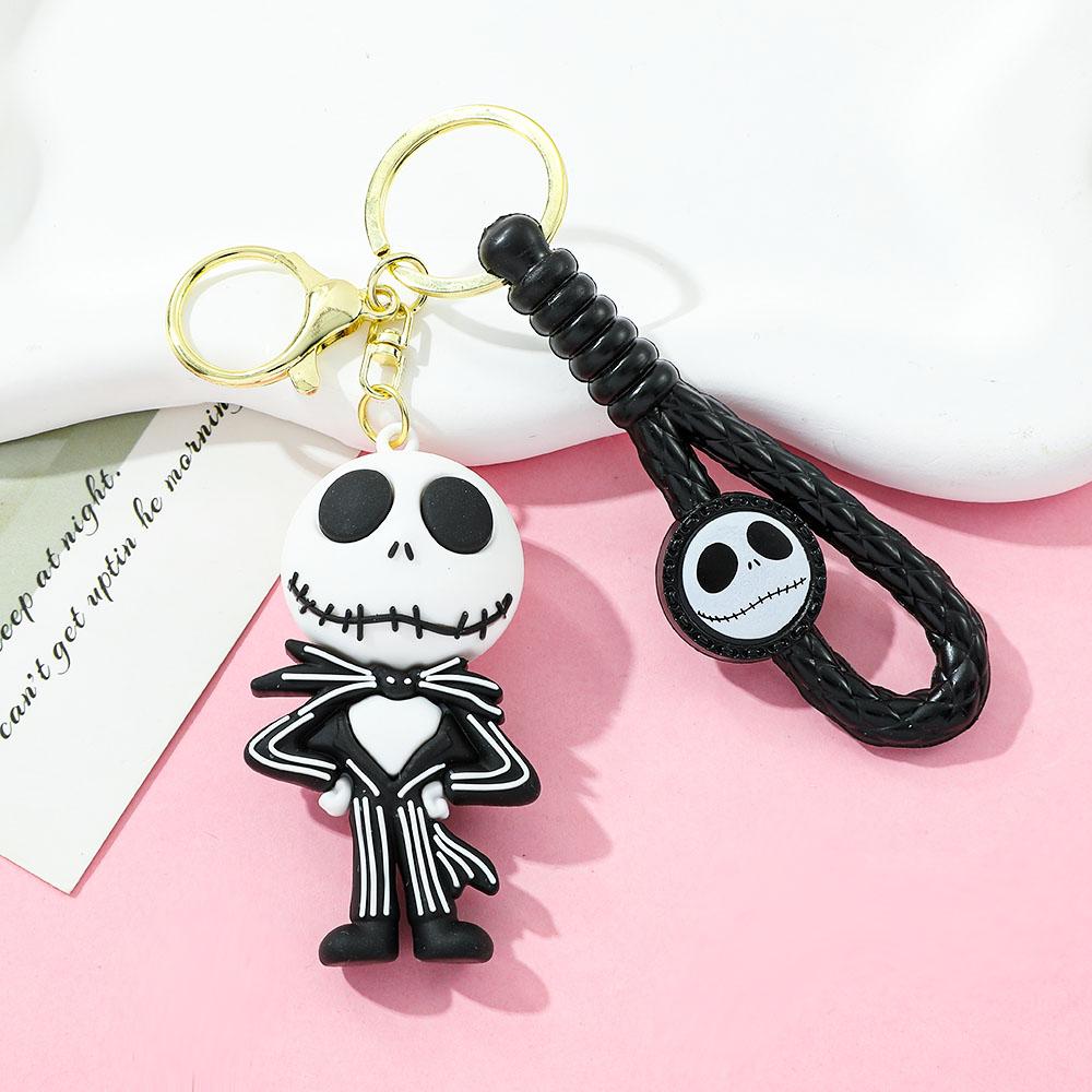 The Nightmare Before Christmas Schlüsselanhänger Sally Jack Schädel Halloween Horrorfilm Schmuck Rucksack Zubehör Schlüsselhalter Geschenke