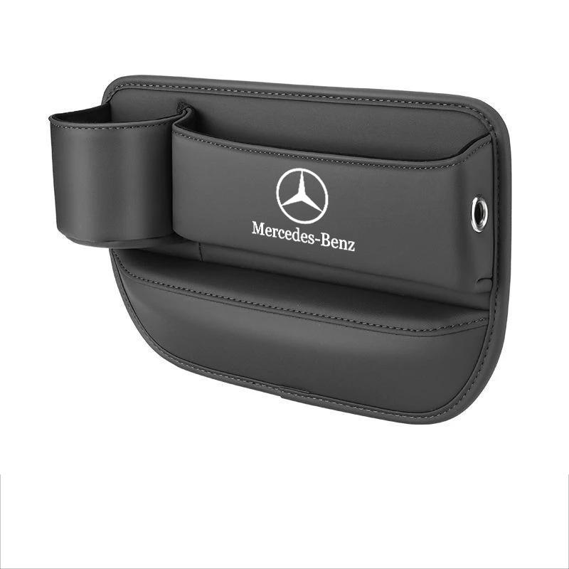 

GLC GLB Car Leather Seat Gap Organizer With Cup Storage Box For Mercedes Benz AMG W177 W176 X166 X167 C257 C218 X253 C118 C117