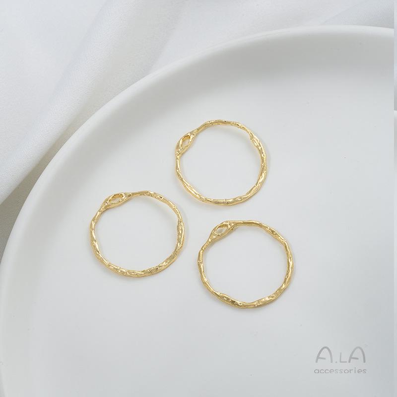 14K Gold-Filled Geometric Pendant: Square, Round, Teardrop, Heart Shapes for DIY Earrings