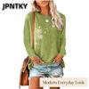 JPNTKY Women's Fashion Casual Long Sleeve O-Neck Blouses & Shirts