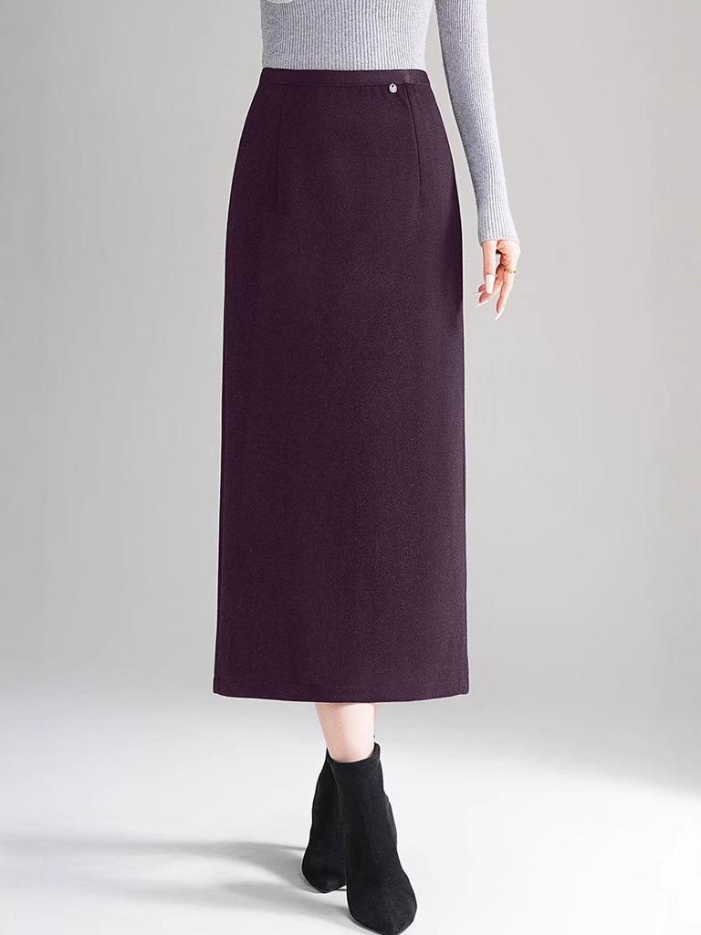 2025 Winter High-Waist Slimming Pencil Skirt