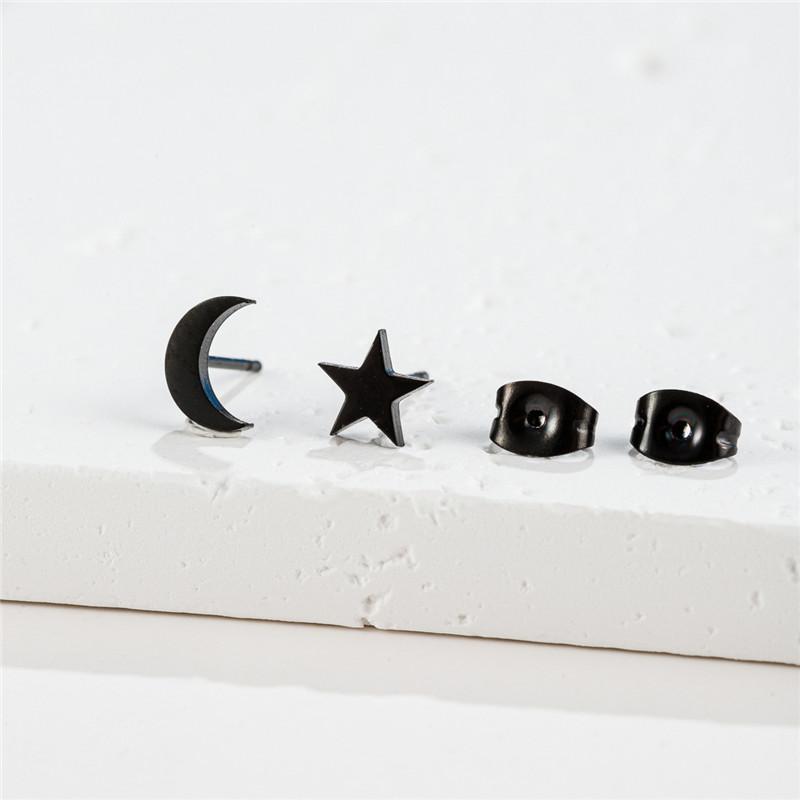Big Star Earings Punk Stud Earrings Women Minimalist Jewelry Rose Gold Color Stainless Steel Earrings 2024 Piercing Accessories