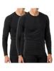 Warm Cold Weather Long Sleeve Innerwear Black Medium Thick Size (Lapasa) Innerwear, Underwear, Shirt, [3. 2-Piece Shirt, L]