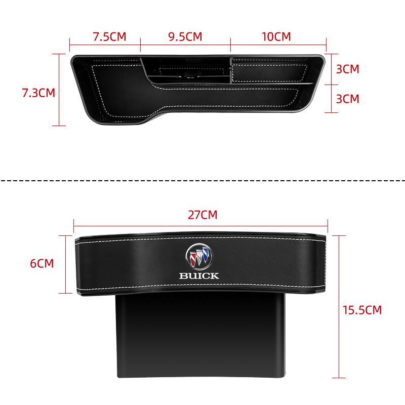 2Pcs Car Seat Organizer Seat Crevice Storage Box Multifunction Goods For Buick Verano Velite Lesabre Riviera Avenir GL6 GL8 Envision Excelle