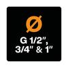 Fiskars Tap Connector Hose Coupling - External Thread 21mm (G1/2")