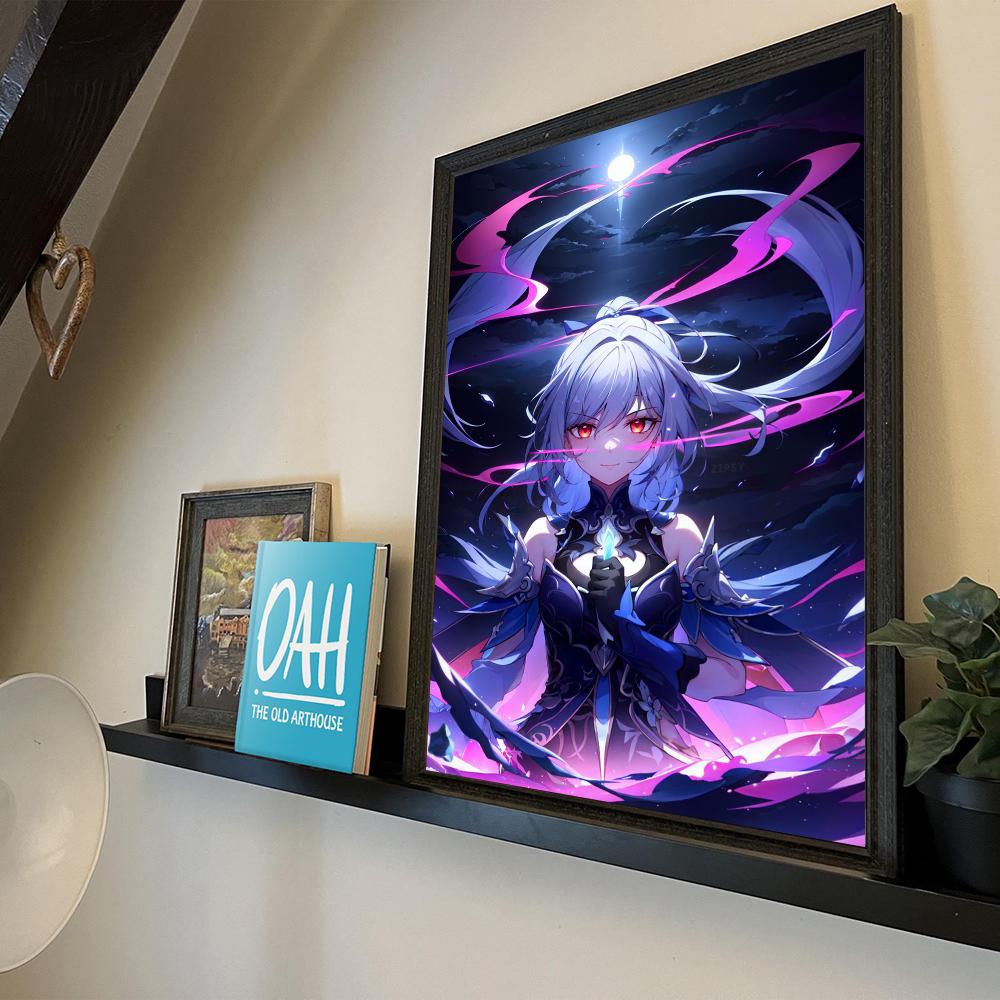 Game Honkai Star Rail Jingliu  Vintage Posters Sticky Whitepaper Prints Posters Artwork Posters Wall Stickers