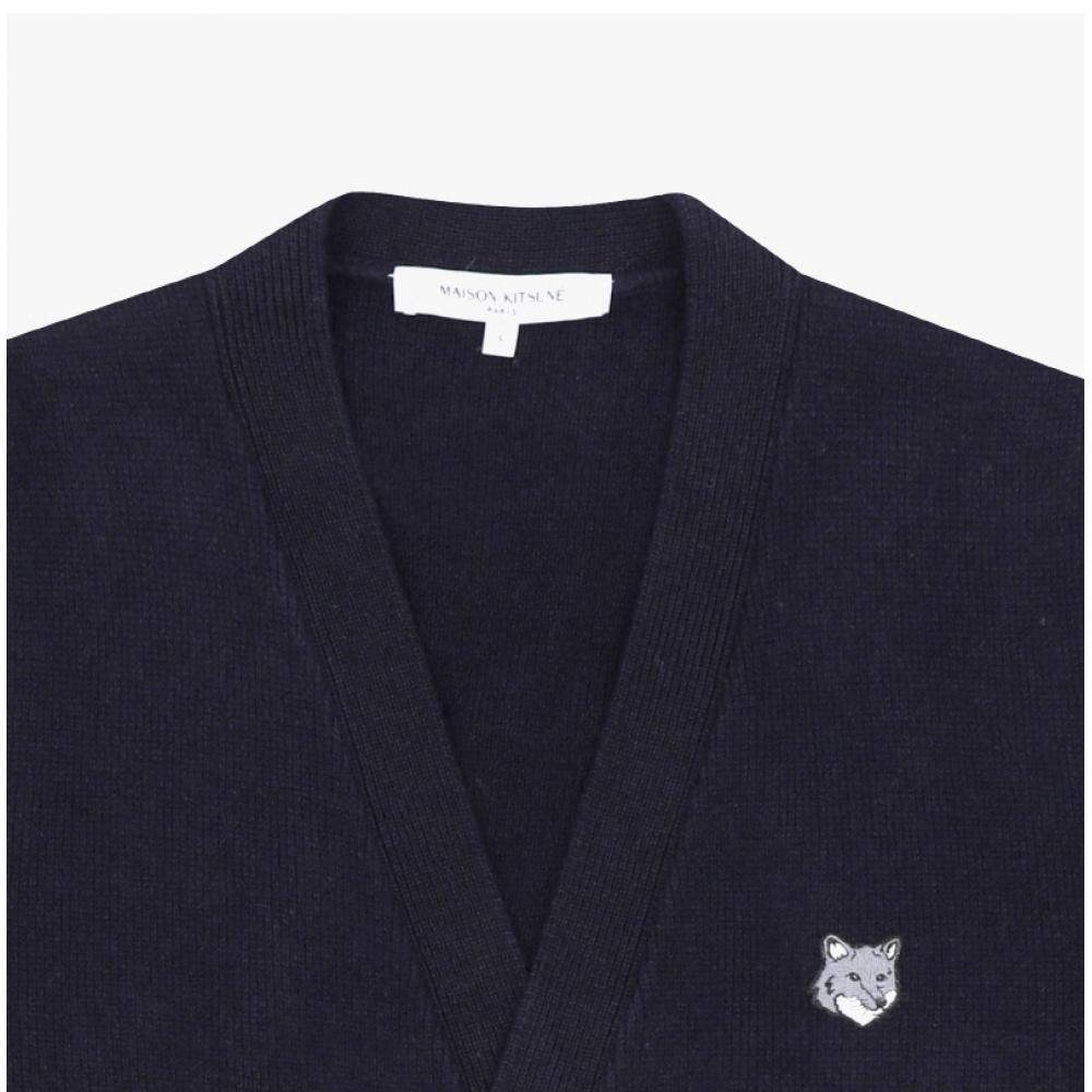 MaiSon KitSune Men S Cardigan Gray Fox Head Patch Pm00510kt1180