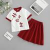 Kız Çocuk Yabancı Stil Retro Çin Stili Hanbok Takımı Küçük Kız Çiğsam Yarım Etek Yaz İki Parça Takım