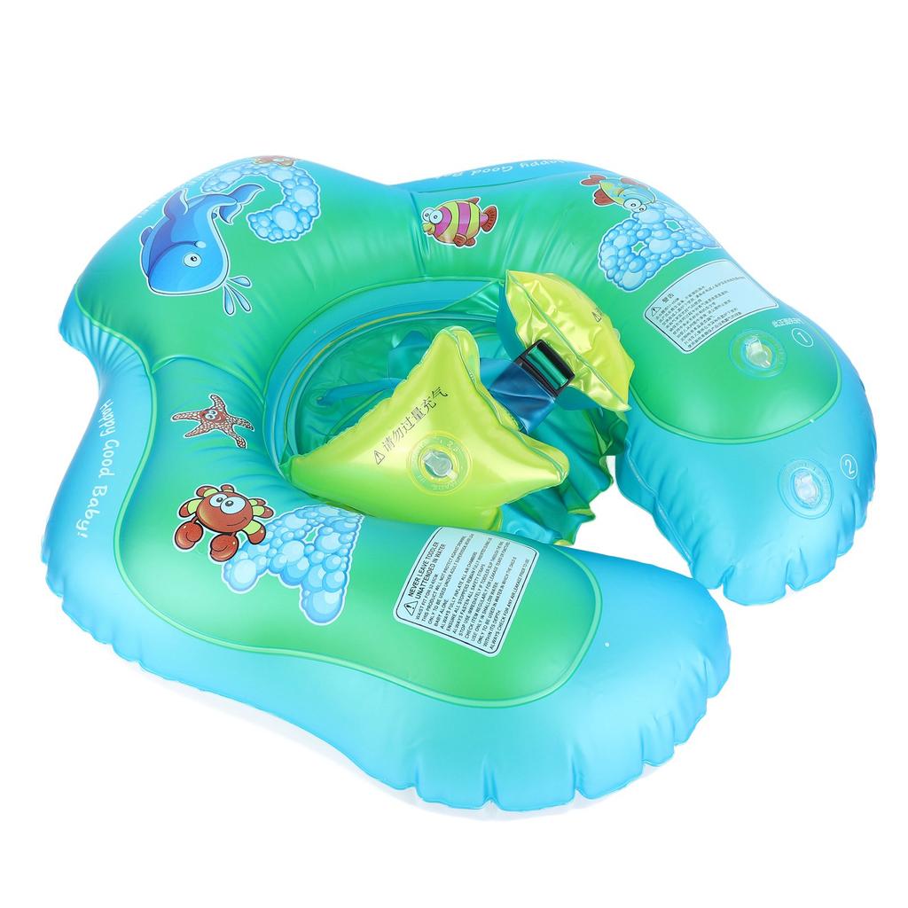 Baby Swimming Ring PVC Cartoon Inflatable Swim Float Children Anti Flip Pool Float with Life Jacket