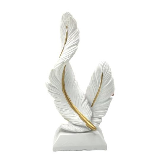 Feather Ornament Decorative Table Carving Decorative Feather Decoration with Fine Sculpture for Home