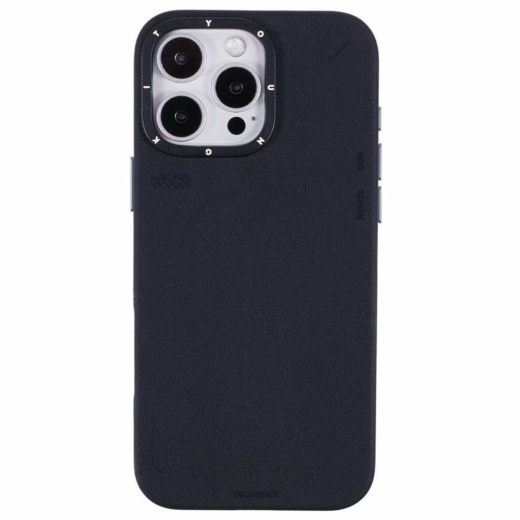 YOUNGKIT For iPhone 16 Pro Case Compatible with MagSafe PU Leather+PC Phone Cover