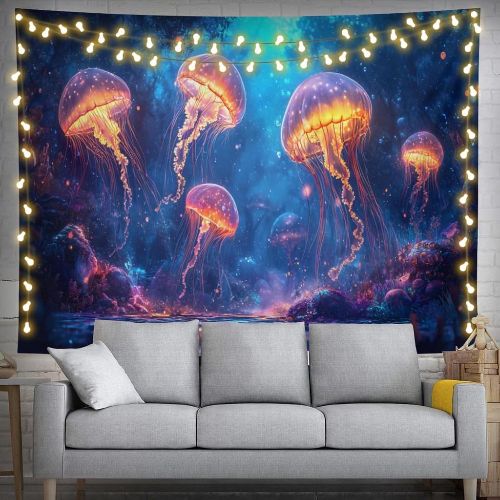 Japanese Yin Yang Koi Fish Tapestry Anime Cherry Blossom Wall Hanging Party Decorations Home Decor For Bedroom Living Room Dorm