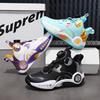 Waterproof and resistant children's basketball shoes boys 2025 new rotating mouth sneakers actual game basketball shoes friction sound