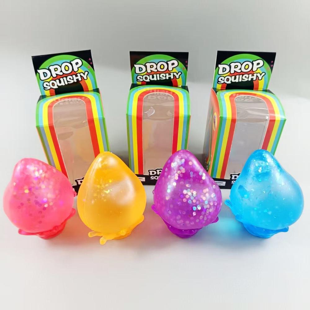 Needoh Style Water Drop Squishy Toy,Malt Sugar Slow Rising Stress Ball,Sensory Fidget Toys For Anxiety Relief Boy Girl Gift