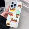 Large hole glitter shell for students Apple 14 cartoon laser shell iphone17/16plus all-inclusive mobile phone case