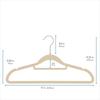 Custom Wholesale Non-slip Velvet Hanger for Clothes and Pants Plastic Hanger Household Organization, Clothing Store, 45cm, 10Pcs