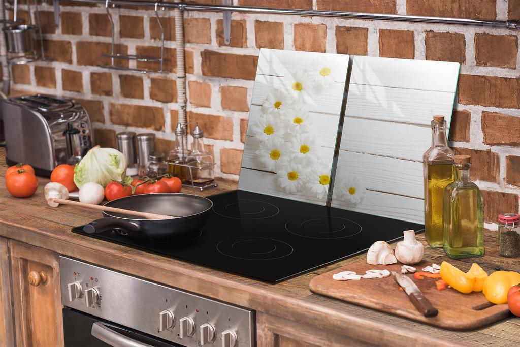 GLAS-KOCHFELDSCHUTZPLATTE 70x52 HOLZ