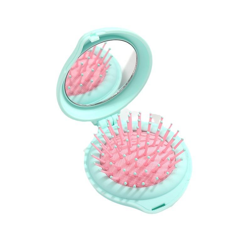 Teardrop Cream Glue Folding Mirror & Portable Airbag Massage Hair Comb