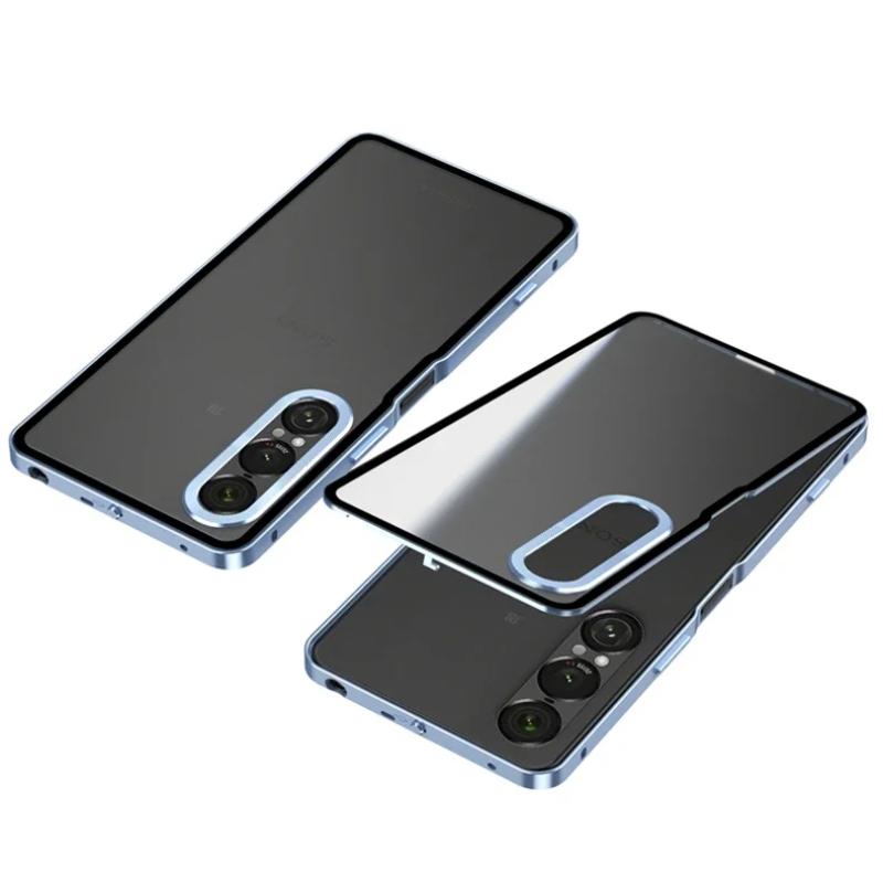 Alloy Metal Lens Protection Case For Sony Xperia 1 VII Transparent Tempered Glass Hard Shockproof Bumper For Xperia 1Vii 2025