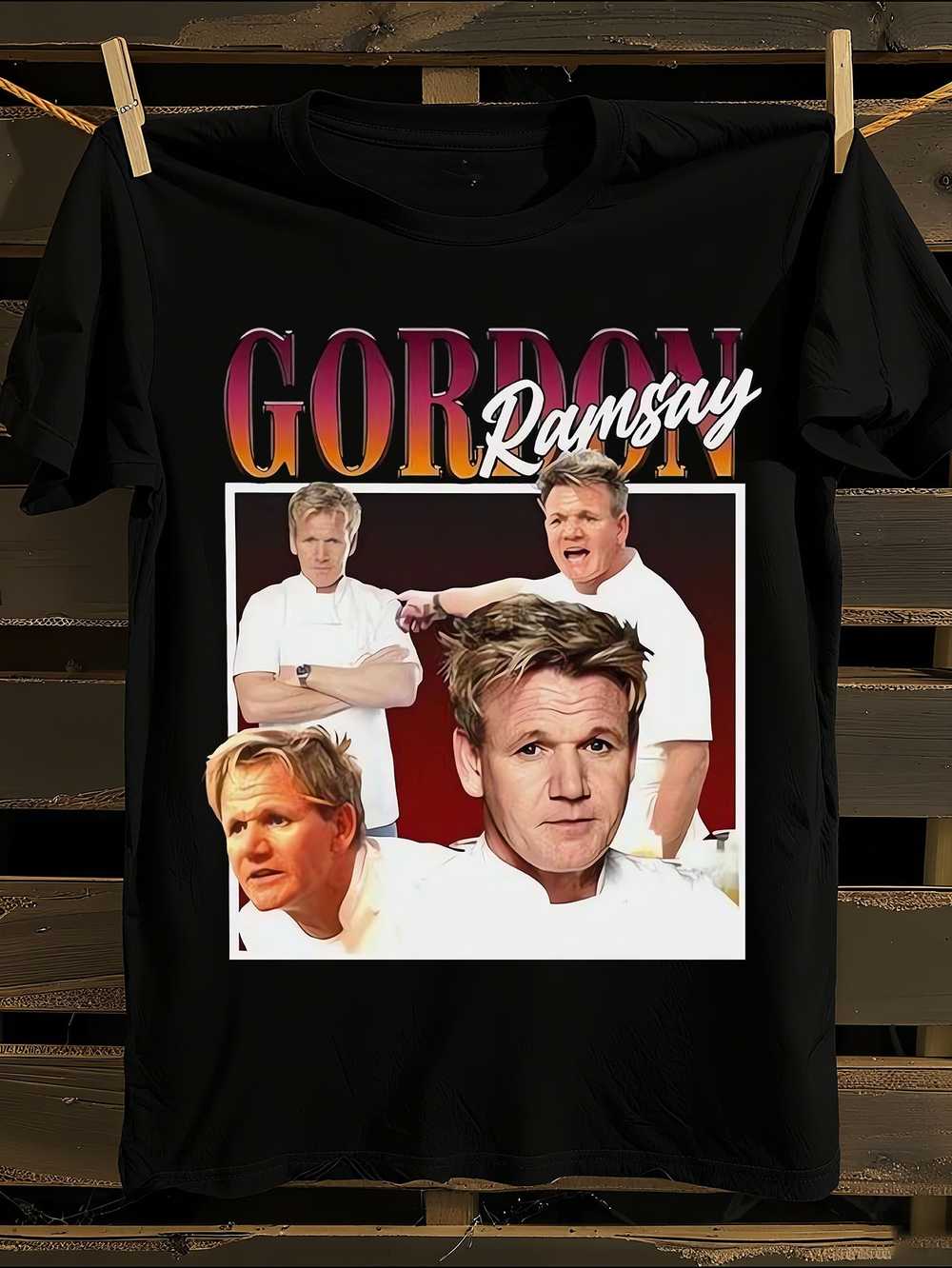 

s Gordon Ramsay Iconic TV Show T-Shirt Mens Tshirt Womens Tshirts with Letters Print Short Sleeves T-Shirt Casual Street Tee Shirt Top M