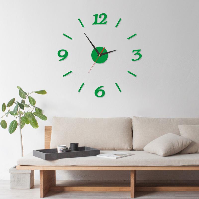 

Fashionable and Simple Living Room DIY Wall Clock Wall Clock Creative Clock Home Decoration 3D Three-dimensional Silent Wall Clock Red