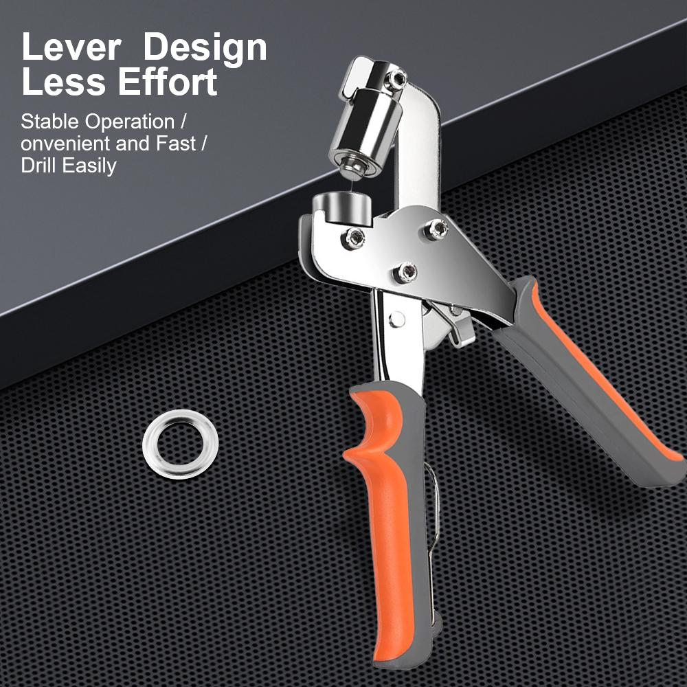 Eyelet Installation Tool Metal Air Hole Rivet Plier 3/8 Inch 10mm Grommet Eyelet Plier Kit Handheld Hole Punch