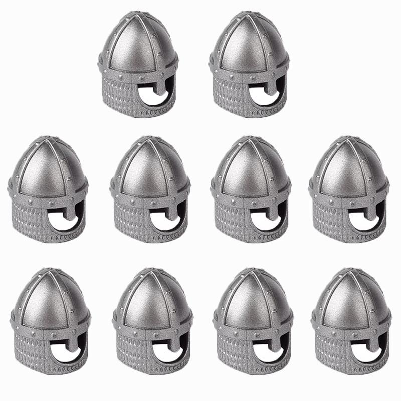 MOC Vojenské Středověké Stavební Bloky Voják Hrad Rytíři Figurky Dárky Zbraně Křížová výprava Helmy Koruna Kopí Mini Kostky QT012