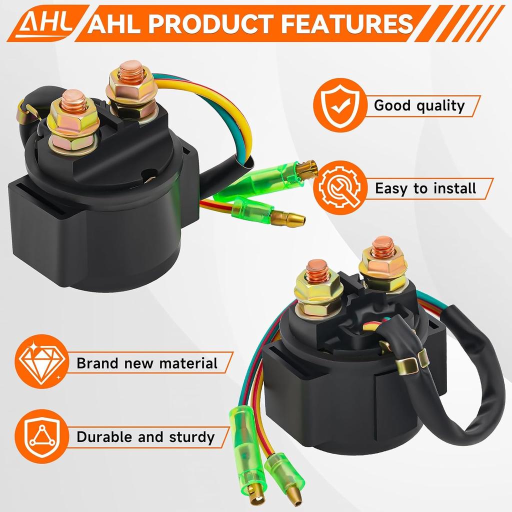 AHL Starter Solenoid Relay For Honda TRX400EX Sportrax 2002-2007 ATV / TRX300EX Sportrax 2001-2006 / TRX300EX FOURTRAX 1993-2003 / TRX400EX FOURTRAX