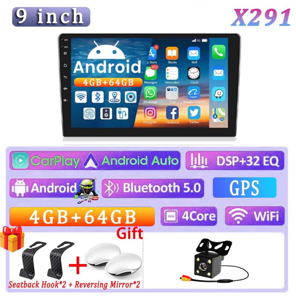 Universal Android 13 2Din Multimedia Player 7/9/10inch GPS WIFI Wireless CarPlay Android Auto Car Radio Stereo Receiver Player