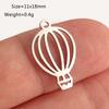 5 Pièces Breloques Empreinte de Pied/Cœur/Ballon à Air pour Bébé Acier Inoxydable Pendentifs d'Amour DIY Bijoux Inaltérables pour Collier Boucle d'Oreille