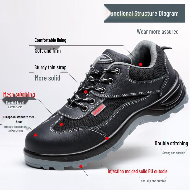 Men's Breathable Steel Toe Safety Shoes