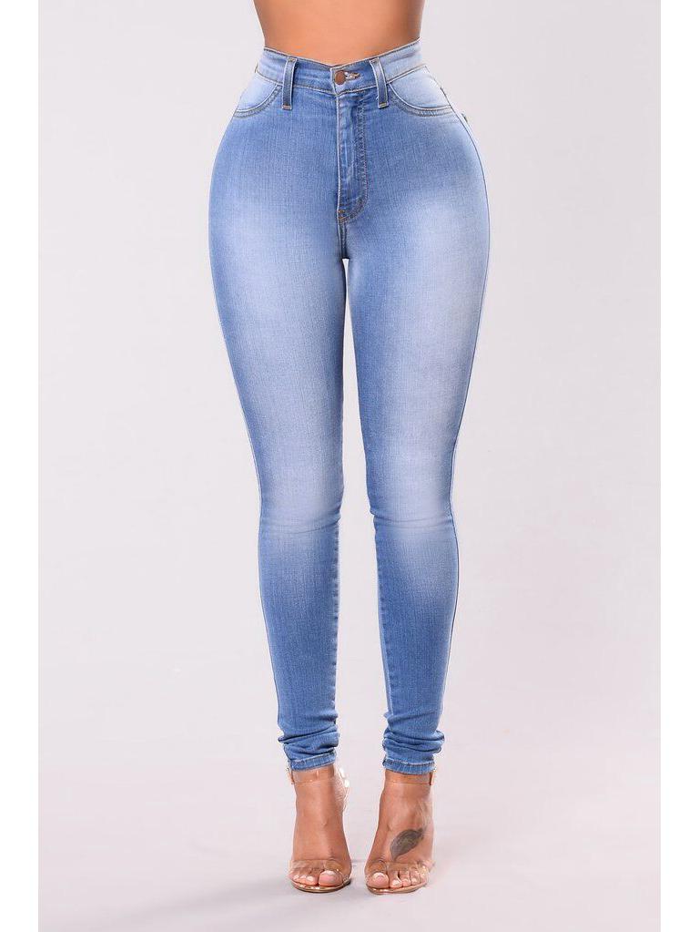 Women's European and American Fashion Slim Stretch Denim Pants