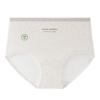 Women's Large Size Spring and Autumn Natural Color Cotton 10A Antibacterial Crotch High Waist Triangle Briefs