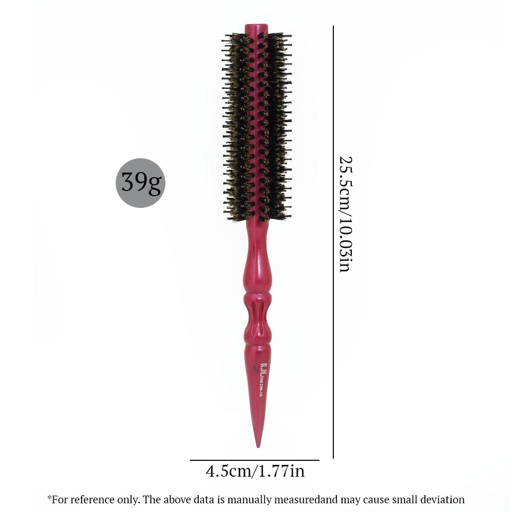 

9 Style Professional Barbershop Wood Handle Round Rolling Brush Straight Twill Hair Comb Bristle Hair Curling Brush Styling Tool