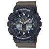 Practical Black Olive Green Analog Digital Watch Black G-Shock & GA-100TU-1A3CR,