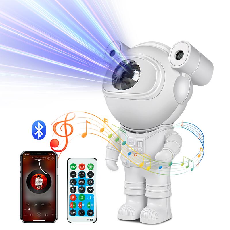 Astronaut Galaxy Starry Sky Projector Night Light Remote Control Rocket Nebula Projection Lamps For Bedroom Christmas Kids Gift