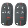 For Dodge Journey Charger Jeep Cherokee Key Cover Case Protect 5-Button Silicone