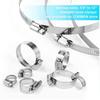 40pcs Hose Clamp Set, 1/4" - 1-1/8" (6-29mm), 304 Stainless Steel Worm Gear Hose Clamps, For Pipe, Intercooler, Plumbing, Tube A