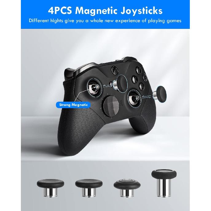 Complete Component Pack for Xbox Elite Controller Series 2-Accessories Includes 4 Thumbsticks, 4 Paddles, 1 Standard D-Pad and Charging Station as