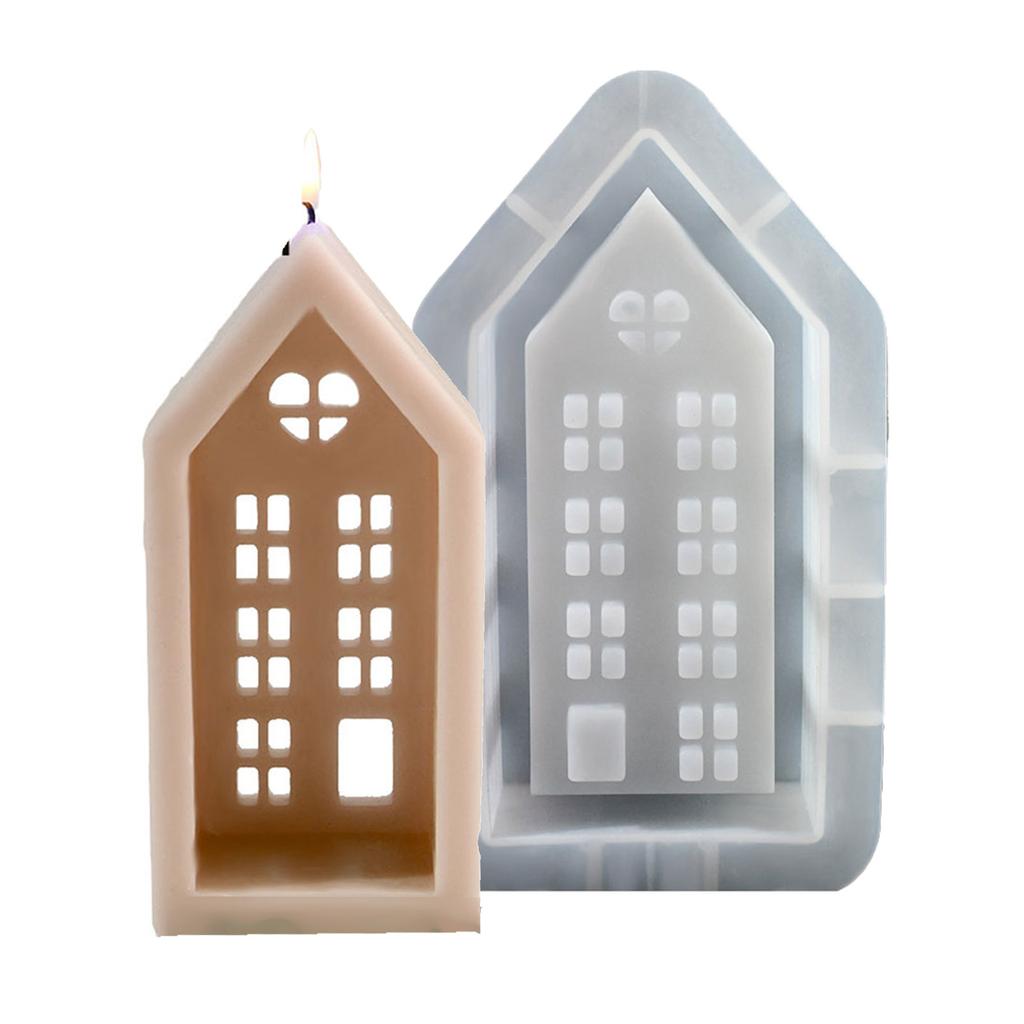 House Shaped Candle Molds for Making Candle Soap Room Decorations House Candle Holder Molds for Making Tealight Holder