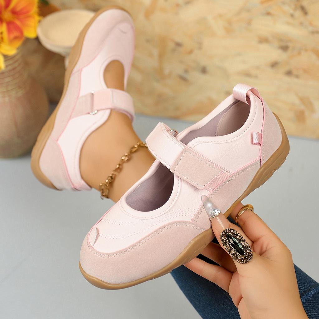 Damen Sneaker in Überweite, Klettverschluss Low Cut Flats, Europäische Freizeit Schuhe Großhandel für Damen